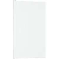 Aurlane Opvouwbare Badwand 80x140cm - Wit Profiel - Gegolfd Gehard Glas 5mm – Wave White