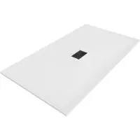 Mexen Hugo rechthoekige SMC douchebak 160 x 100 , wit, zwarte afdekking - 42101016-B