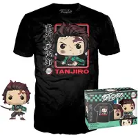 Funko POP! Demon Slayer: Kimetsu no Yaiba - POP! & Tee Box Tanjiro Verzamelfiguur & T-shirt Set - XL - Zwart