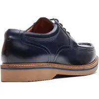 Base london Langdon Leren Herenschoenen in Marineblauw