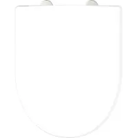 Schutte WC-Bril 82811 PRO 3 - D-vorm - Valrem - Afneembaar - Geschikt voor Geberit RENOVA, Laufen MODERNA - Belastbaar tot 250 kg