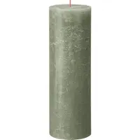 Bolsius 4 stuks olijfgroen rustiek stompkaars 300/100 (200 uur) Fresh Olive