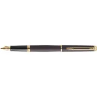 Waterman Hémisphère vulpen | De subtiele versie | Lavazwart | roestvrijstalen medium penpunt | met Geschenkdoos