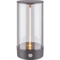 Briloner Wiggle - Oplaadbare Tafellamp - met magnetische lichtdraad - dimbaar en pulserend - warm wit licht - voor binnen en buiten - antraciet - Ø7 x 14,5 cm