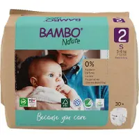 Bambo luiers - Maat 2 (3-6 kg) - 180 stuks Maandbox - 0% onnodige toevoegingen - Ideaal voor de gevoelige huid - Nordic Swan Ecolabel