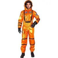 Widmann Astronaut Jumpsuit Heer Metallic - Orange - Maat XL