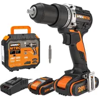 WORX WX352 Accuboormachine met slagfunctie, 20V, inclusief 2x 2Ah accu's en snellader
