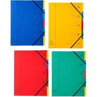 Exacompta Mappen met uitrekbare rug 5205E Kleurenassortiment Karton bedekt met papier 24,5 x 32 cm 8 Stuks