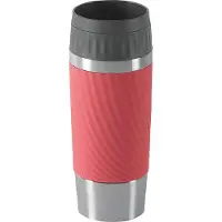 EMSA Travel Mug isoleerbeker koraalrood rood Metaal Emsa Beker