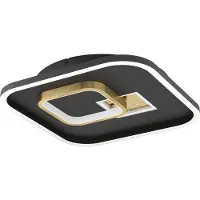 Eglo Plafondlamp Tiriolo - Zwart - Goud - 25,4w