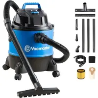Vacmaster VQ1220PF 3-in-1 nat- en droogzuiger met blazer, 1250 W motor, 200 AW zuigkracht, 20 l slagvaste tank, compact voor huis, garage en auto