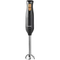 Bestron Staafmixer 600W - ASM600BW - 2 Snelheden met turbo - Vaatwasser bestendig - Zwart/hout - 5 jaar garantie