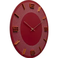 Kare design Wandclock Leonardo rood