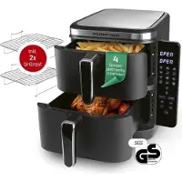 DS Produkte GOURMETmaxx FryUp Verticale, dubbele frituurpan met hete lucht - 4 niveaus - 10 liter