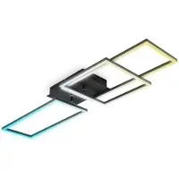 B.K.Licht Led-plafondlamp BK_FR1511 LED frame plafondlamp, kleurtemperatuurregeling, dimbaar (1 stuk)