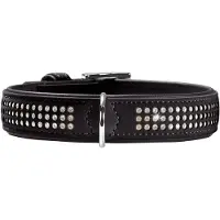 Hunter Halsband Diamont Deluxe Zwart - Hondenhalsband - 55 cm