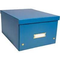 Exacompta 5x Opbergdoos in karton 27x36x19cm Neo Deco, vlak geleverd - Frans blauw - 62352E