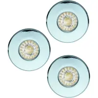 Eglo Set van 3 inbouwspots Igoa chroom