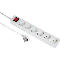 Hama Stekkerdoos met schakelaar Wit 5m - 108833