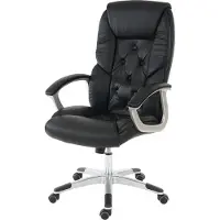 Mendler Professionele bureaustoel L42 XXL, directiedraaistoel, 150kg belastbaar kunstleder ~ zwart