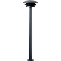 Dyberg Larsen DL20 Outdoor meerpaal zwart Ø 20cm Outdoor, dimbaar, zwart, Roestvrij staal, Scandinavisch
