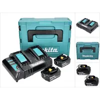 Makita Power Source Kit 18 V met 2x BL 1850 B 5.0 Ah accu ( 197280-8 ) + DC 18 SH dubbele lader ( 199687-4 ) + Makpac