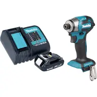 Makita DTD 173 SY1 accu-slagmoersleutel 18 V 180 Nm 1/4" borstelloos + 1x oplaadbare accu 1,5 Ah + lader