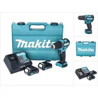 Makita DF332DSAE, Boormachine met pistoolgreep, snelwisselfunctie, zwart, blauw, 2,8 cm, 1 cm, 450 omwentelingen per minuut