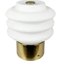 Dyberg Larsen LED-tafellamp Diva, dimbaar, messing / goud, Woon-/ Eetkamer, Glas, Design, LED tafellamp