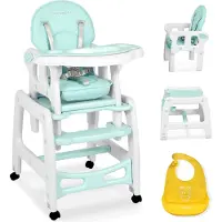 Ricokids Multifunctionele kinderstoel - 5-in-1 - wit turquoise