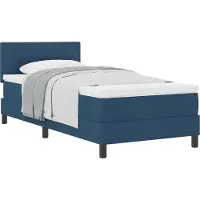 vidaXL Boxspring bed met hoofdeinde Blauw 90 x 190 cm Stof