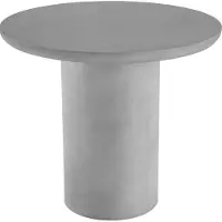 TecTake Ronde Tuintafel Talmi - Buitentafel - ⌀ 86,5 cm x 75,5 cm - Tafel voor Tuin, Terras, Balkon - Tafel Rond - Bijzettafel voor Binnen en Buiten - Weerbestendig - Betonlook - Met Vloerbescherming