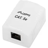 Lanberg OU5-0001-W, witte RJ-45 wandcontactdoos