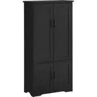 HOMCOM -Keukenkast-Hout-60x30x123cm-Zwart