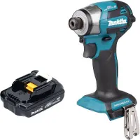 Makita DTD 173 Y1 accu slagmoersleutel 18 V 180 Nm 1/4" borstelloos + 1x oplaadbare accu 1,5 Ah - zonder oplader