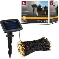 Paulmann Led-tuinlamp Solar Lichtketting Aurinka IP44 3000K 0lm/m Zwart (1 stuk)