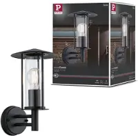 Paulmann Wandlamp buiten Classic, dimbaar, zwart, metaal, Modern, Wandlamp buiten
