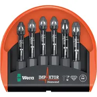 Wera 6-delige bitset Pozidrive - Mini-Check Impaktor 3