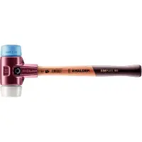 HALDER Kunststofhamer | lengte 350 mm hoofd-d. 50 mm | zacht/middelhard hout | TPE-soft blauw/superplastic wit | 1 stuk - 3017.050 3017.050