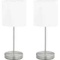 Syfax Tafellampen 2 st met aanraakknop E14 wit