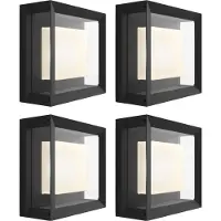 Philips Hue Econic muurlamp White and Color Zwart modern 4-pack