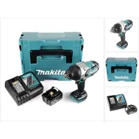 Makita DTW 1001 RF1J Accu-slagmoersleutel 18V 3/4" 1050Nm Borstelloos + 1x accu 3.0Ah + lader + ma (Oplaadbare batterij)
