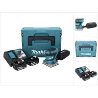 Makita DBO 482 RMJ accu-excentrische schuurmachine 18 V 112 x 102 mm + 2x accu 4,0 Ah + oplader + Makpac