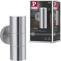 Paulmann Wandlamp Flame IP44 60 mm max. 2x10W 230V Edelstaal geborsteld edelstaal