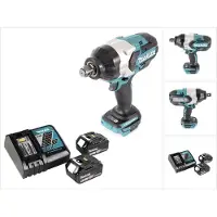 Makita DTW 1001 RG accu slagmoersleutel 18V 3/4" 1050Nm borstelloos + 2x oplaadbare accu 6.0 Ah + lader