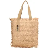 Zebra trends Riet Shopper/Handtas Coco Dark Natural