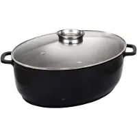 Baumalu Ovale ovenschotel van aluminium, 43 cm, zwart, merk , model 382931