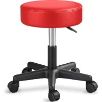 Tresko Werkkruk Rood, rolkruk, werkstoel, krukje