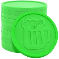 Combicraft Consumptiemunten met bierpul fluor groen, 29mm, verpakking per 250 stuks