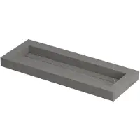 Ink Pitch Meubelwastafel 120x45cm Keramische Slab - Centraal - Zonder Kraangaten - Armani Grey Mat - 8718835129743 - Rechthoekig - Wastafels,